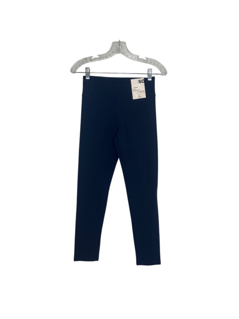 SO Girls High Rise Leggings Large Navy Blue New Cotton Blend Skinny Fit